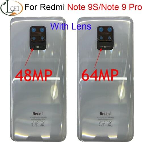 Original For Xiaomi Redmi Note 9s Battery Cover Back Glass Panel Rear Housing Case For Redmi Note 9 Pro Back Battery Cover Door