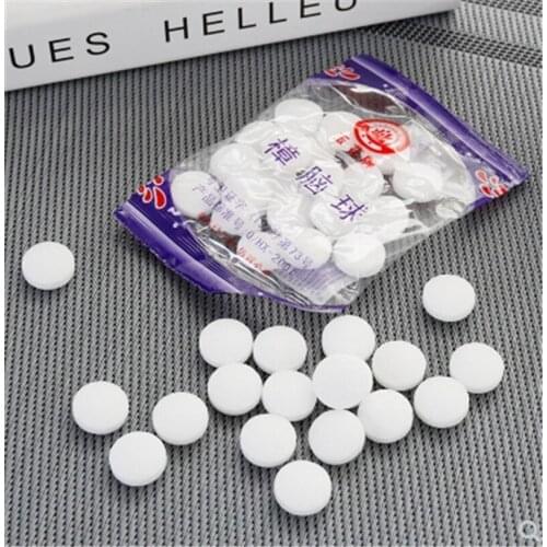 Sale! 20 Pcs Wardrobe Odor Removal Insect-resistant Moth-proofing Natural Camphor Ball Drawer Deodorizer Naphthalene Mothball