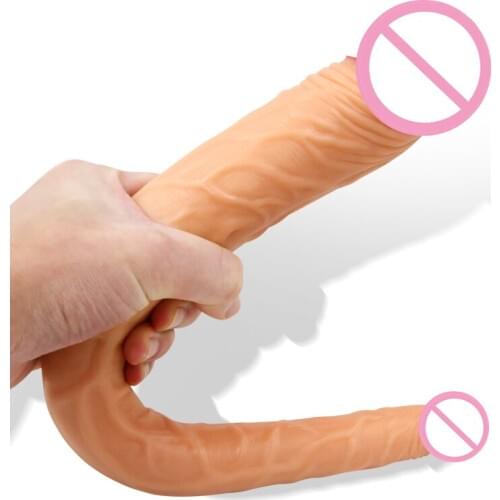 14 Inch Realistic Ergonomics Horse Long Dildo Penis Dual Ended Huge Penis for Lesbain Women Masturbation Pleasure Toy Bedding