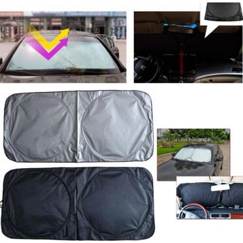 Silver Auto Front Folding Window Sun Shade Car Shield Cover Screen Block