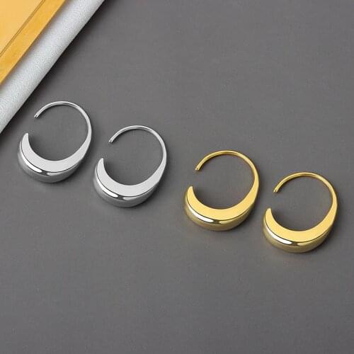 VENTFILLE 925 Sterling Silver Earrings Charm Women Trendy Jewelry Vintage Simple Retro Party Accessories Gifts Oval Earring