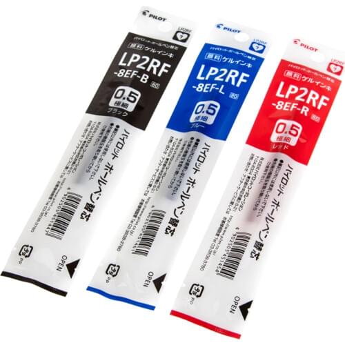 12PCS Japan PILOT JUICE Series LP2RF-8EF Gel Pen Refill Super Quality Supplies 0.5mm RED BLUE BLACK Gel Pen Refill