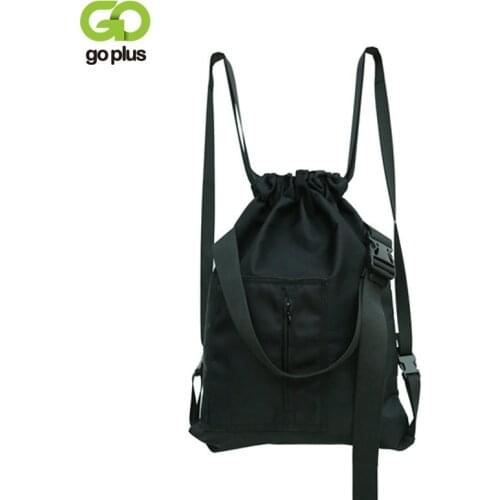 GOPLUS Stylish Backpacks Waterproof Nylon Schoolbags for Teenagers Hip-hop Street Style Backpack Big Capacity Drawstring Bag