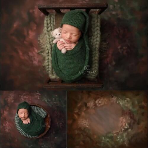 Dark Floral Newborn Photography Backdrops Decor Children Party Photocall Background Flowers Photo Studio