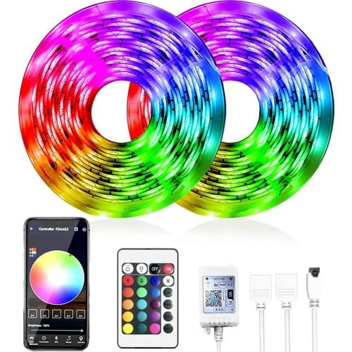 Smart WiFi App Control Led Strip Lights Work with Alexa Google Assistant -32.8 feet