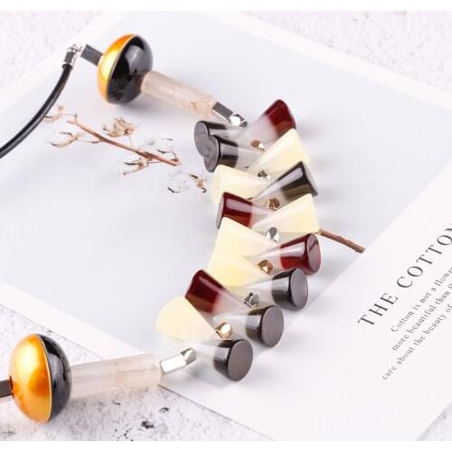 Vanssey Vintage Fashion Geometric Water Drop Resin Formica Contrast Orange Necklace Party Wedding Accessories for Women 2020 New