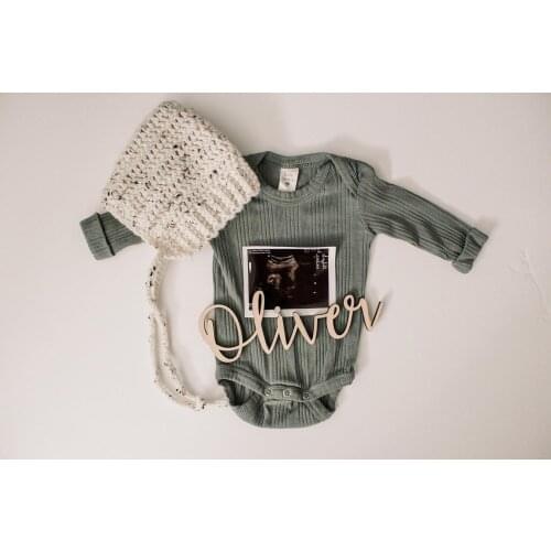 Baby Name Cutout, Birth Announcement Props, Newborn Photo Prop, Baby Name Sign, Wooden Name Cutout, Wooden Baby Name