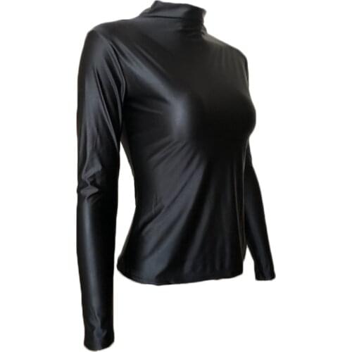 Xckny smooth sexy long sleeve high neck sportswear Japanese smooth sexy swimsuit 2XL slim fit swimming hot spring tights clothes