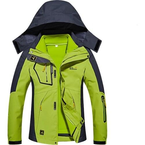 UNCO BOROR women Outdoor Sport Waterproof Windproof Jackets Autumn winter thicken 2 in 1 Hiking Camping Trekking Skiing Coats