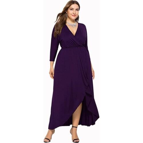 Women Batwing Long Sleeve V Neck Pleated Plus Size Loose Casual Party Prom Ceremony Cocktail Big Swing Dress