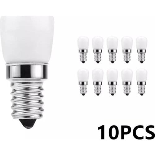 10Pcs/Lot LED Fridge Light Bulb E14 3W Refrigerator Corn Bulb AC 220V-240V LED Lamp SMD2835 Replace Halogen Chandelier Lights