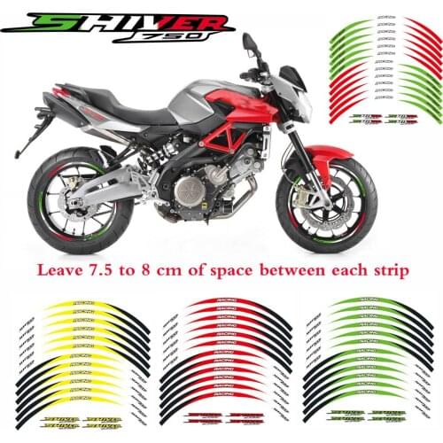 New high quality 12 Pcs Fit Motorcycle Wheel Sticker stripe Reflective Rim for Aprilia SHIVER750