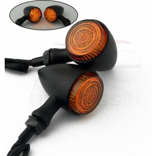 12V 5W Motorcycle Light Front Rear Turn Signals Indicators Lights Bullet Universal Yellow Lens