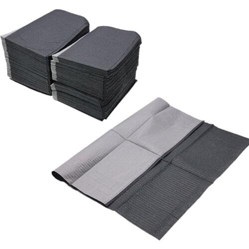 125PCS/Pack Waterproof Black Disposable Tattoo Wipes Scarf Cleaning Piercing Bibs Sheets Paper For Dental Tattoo Accessories