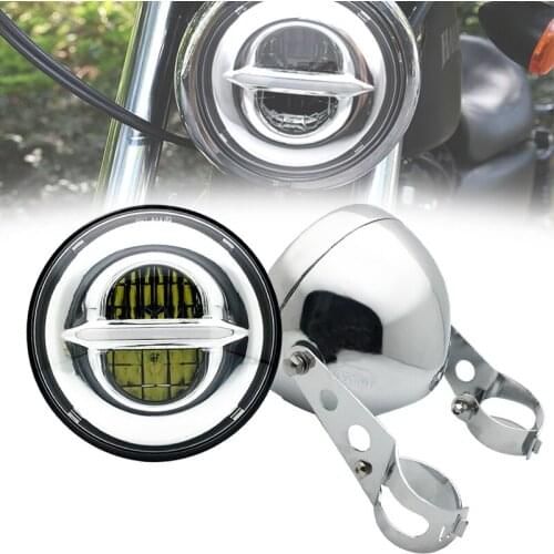 5.75 inch headlight housing Bucket for Harley Softail Sportster Dyna Choppers + 5 3/4" motorcycle Headlight Bracket