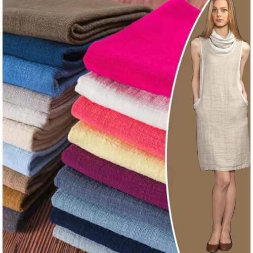 50X130cm Soft Linen Cotton Fabric Organic Material Pure Natural Flax For Sewing DIY Handmade Clothes Patchwork Fabric
