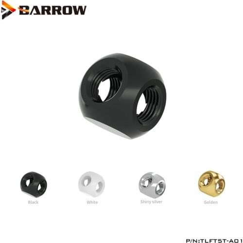 Barrow G1/4" X 5 Five Way Cube Spliter, Water Cooling Computer Case Kit Build Muiti Way Cubic Fittings,TLFT5T-A01