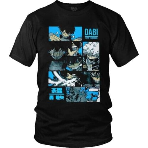 Boku No Hero Academia Shoto Todoroki T-shirt Men Streetwear T Shirt Short Sleeve Cotton Japan Manga Anime Tshirt Unique Tees Top