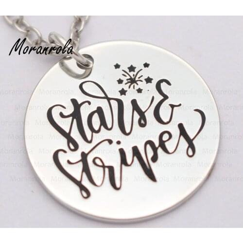 New arried "Stars and stripes "necklace Keychain,charm independence day, america jewelry fourth of july Stars design necklace