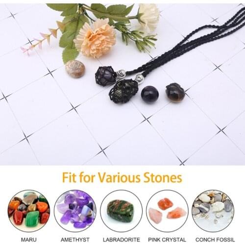 Necklace Cord Empty Stone Holder Necklace Holder Replacement Necklace Rope Cage Fish Netted Holder Necklace Cord