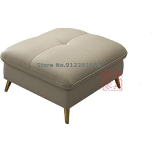 Home Shoe Changing Stool Square Foot Stool Foot Stool Light Luxury Single Sofa Stool Nordic Living Room Sofa Side
