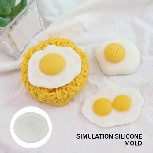 Fried Egg Instant Noodles Aroma Candle Silicone Mold Breakfast Cake Decoration Resin Mold Baking Accessories Candle Making Kit