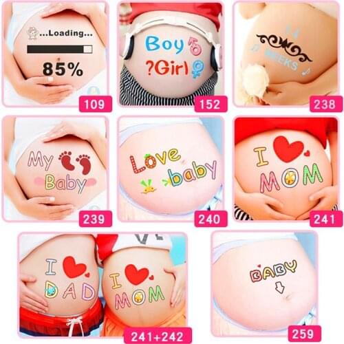For pregnant women therapy Free shipping maternity photo props Pregnancy photographs belly painting photo stickers