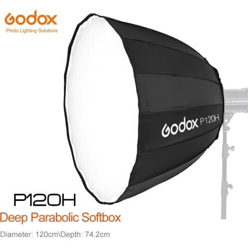 Godox P120H 120CM Deep Parabolic Bowens Mount Softbox for Studio Flash Reflector Profession Studio Softbox