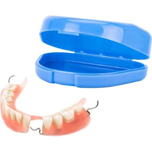 Hot Sale! 1pc Denture Storage Box Case Dental False Teeth Appliance Container Storage Box Denture Storage Case