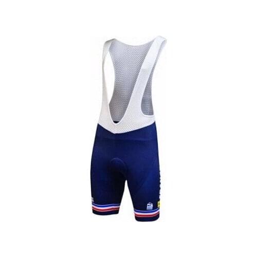 2016 FRANCE NOTIONAL Team BLUE ONLY Mens Cycling Bicycle Clothing Bib Shorts With Gel Pad Ropa Ciclismo