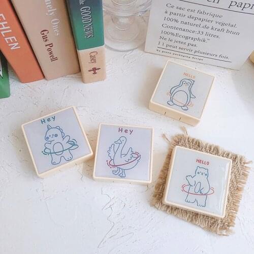 Little dinosaur Contact Lens Case Box Ins Colored Contacts Lens Container Portable Travel Storage Box Gift For Girl