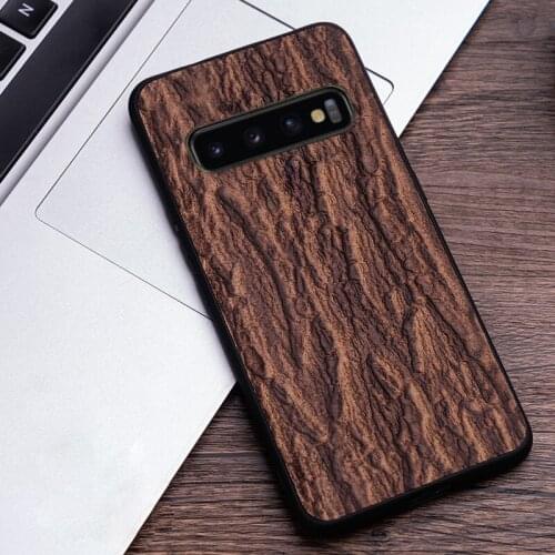 Leather Phone Case For Samsung S20 Ultra S7 S8 S9 S10 S10e Note 8 9 10 plus A30 A40 A50 A70 A51 A71 A8 2018 Bark texture Case