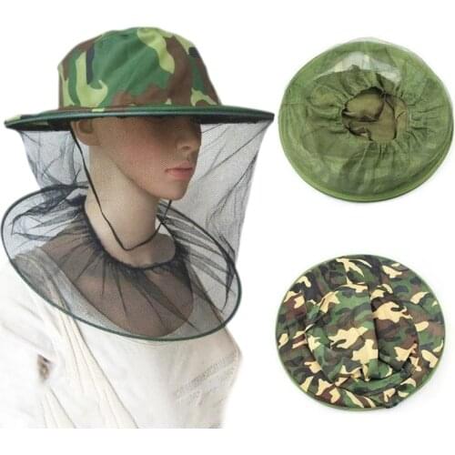 Outdoor Anti Mosquito Bug Bee Insect Mesh Hat Head Face Net For Fishing Hunting Hiking Walking Protector Equipment