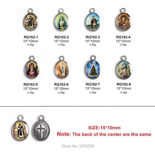 Small Medallion One Side Cross Another Side Saint Catholic Figure Martin Immaculate Conception