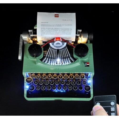 DIY LED Lighting Kit for Lego 21327 Compatible With Ideas Typewriter Classic / Remote Control Version (Only Light Not Model)
