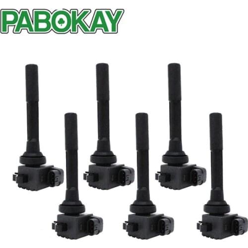 For Honda Acura 3.5L Isuzu Rodeo Set of 6 Ignition Coil Pack UF245 1998-2001 8971363250 8971745540 8-97136-325-0 8-97174-554-0