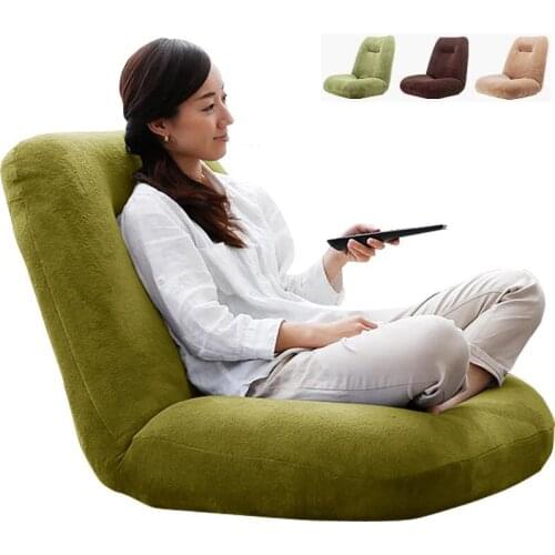 Floor Seat Japanese Style Folding Adjustable Lazy Sofa Chair Bedroom Living Room Furniture Balcony Adjustable Gaming Chair