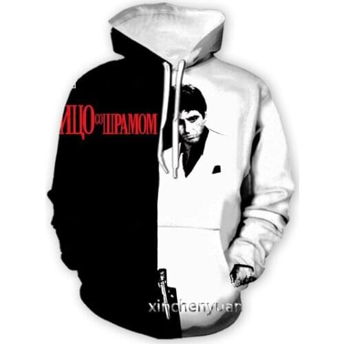 New Scarface Art 3D Print Causal Clothing Fashion Men Women Tracksuits Crewneck Hoodies Plus size S-7XL harajuku hoodies