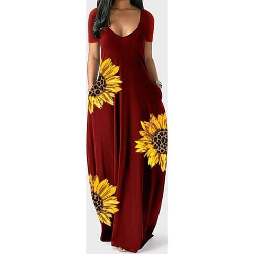 2021 Spring and Summer New Printed Long Skirt Dress