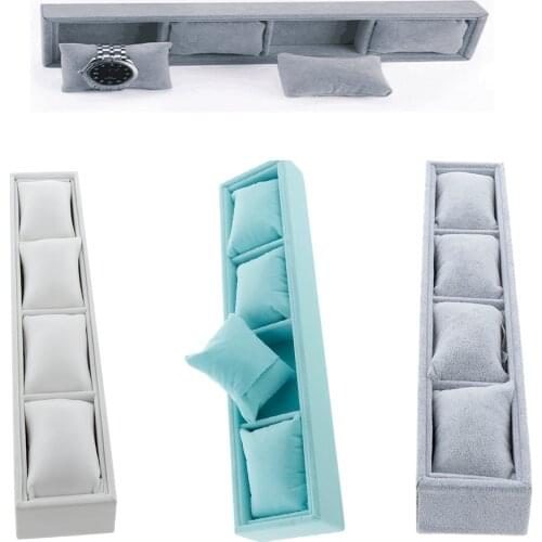 Bracelet Watch Display Case 3 Slot Velvet Jewelry Organizer Trays Holder