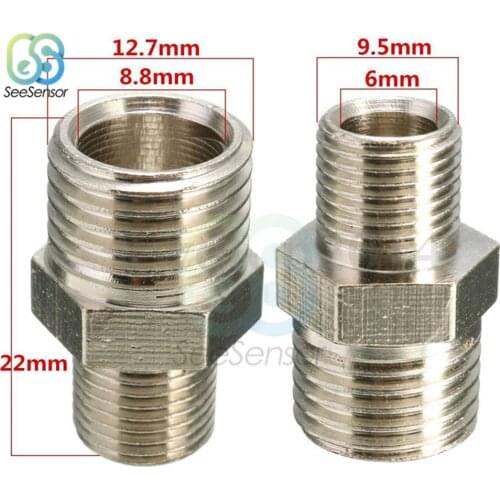 1/4'' BSP Male to 1/8'' BSP Male Airbrush Air Hose Adapter Connector Spray Pen Transfer Connecter Quick Coupler Pipe Fittings
