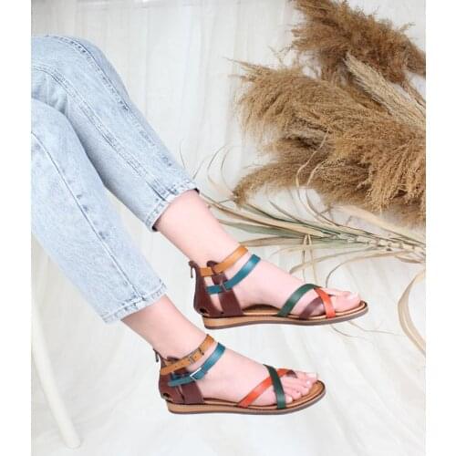 Women Sandals Genuine Leather Ulku Yaman Shoes For Women Summer Sandals 2021 Casual Shoes Female Sandals Wedge Sandalias Mujer