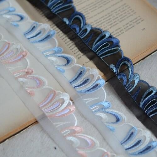 20Yards Embroidery Mesh Lace Trim Sewing Craft Bridal Ribbon DIY Lace Accessories Fabrics For Bows Crafts