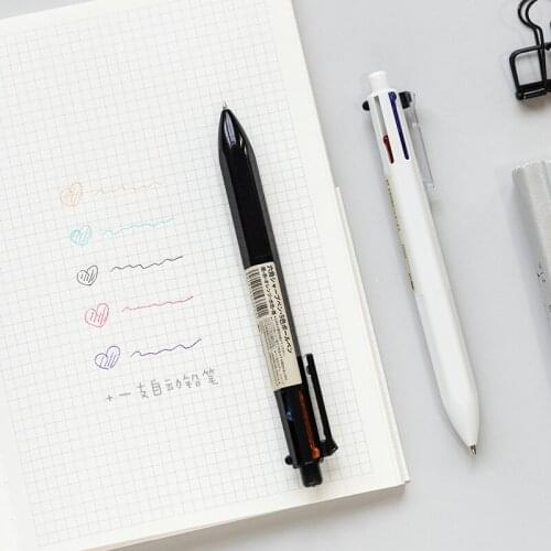 Ball point pen for office in Japan, One black and one white, 6.8 dollars. 6in1 Color combination, Convenient for office record a
