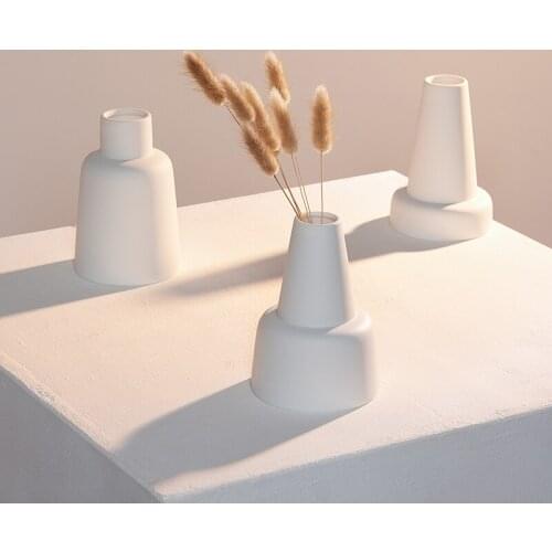 Nordic Ceramic Vase Dry Flower Home Decoration Office скандинавский декор Little fresh Aesthetic Room Decor горшки для цветов