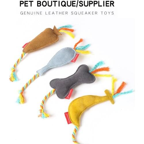 Bite-resistant Puppies Molar Toy Pet Anti-boring Toy French Bullfighting Golden Retriever Labrador Teddy Cowhide Dog Bite Toy