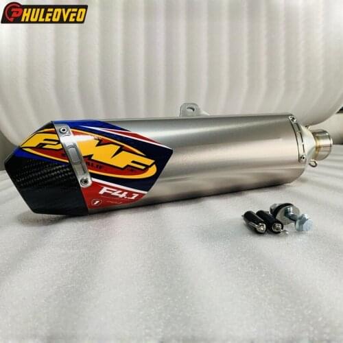 Customized Titanium Alloy ID:51mm/57mm/61mm/63mm/65mm Universal Motorcycle Exhaust Muffler Escape Demper with Carbon End Tip