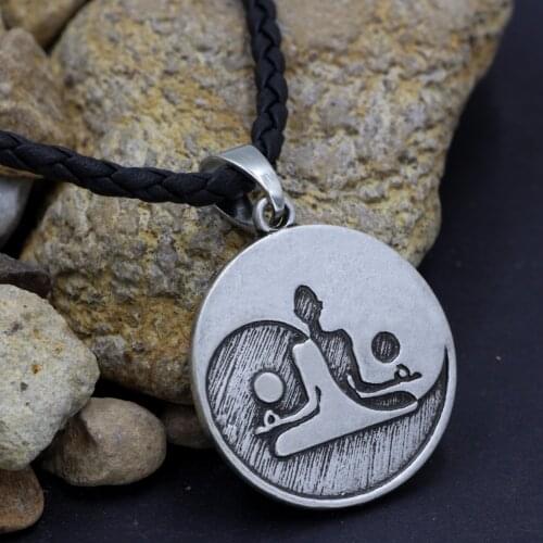 Youe shone Yin Yang Taichi Meditation Necklace Pendant Yoga Charm Spiritual Power Necklaces Pendant Antique