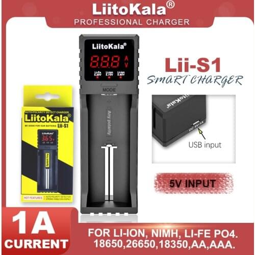 2020 Liitokala Lii-S1 Lii-S2 Lii-S4 Lii-500 Lii-PD4 For 21700 26650 AA AAA 18650 Rechargeable Battery charger