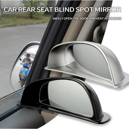 1pair Car Rear Seat Rearview Mirror Auto Backseat Blind Spot Mirror Get Off Observed Mirror B-pillar Auxiliary Wide Angle Mirror